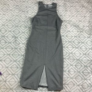 Finders Keepers fitted midi sleeveless dress with slit in the front